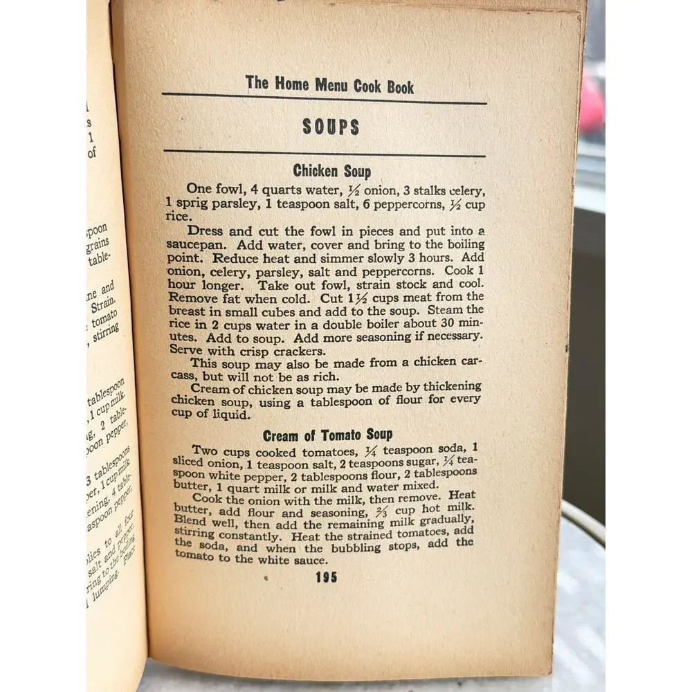 Vintage 1934 The Home Menu Cook Book Myrtle Calkins HC Chicago